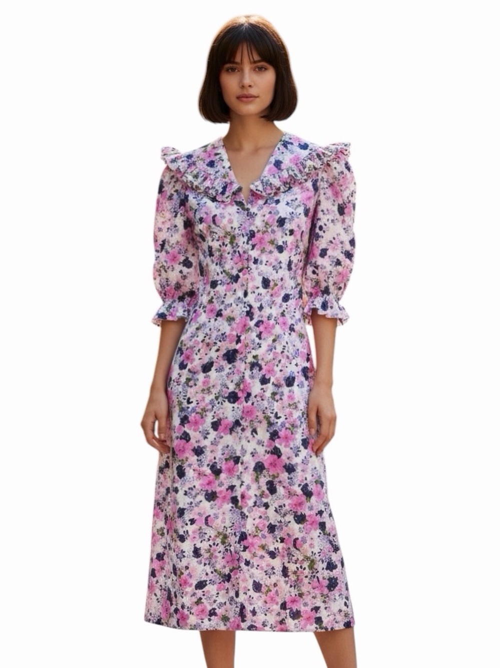 MARIKO VINTAGE RARE FLORAL SHIFT DRESS. SIZE 12.